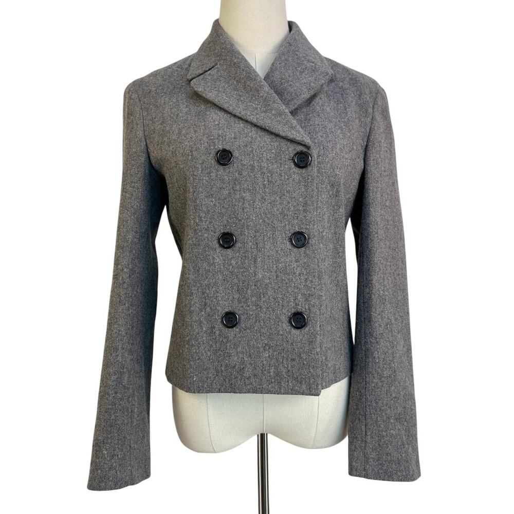 Vintage Wool J. Crew Gray Double Breasted Blazer